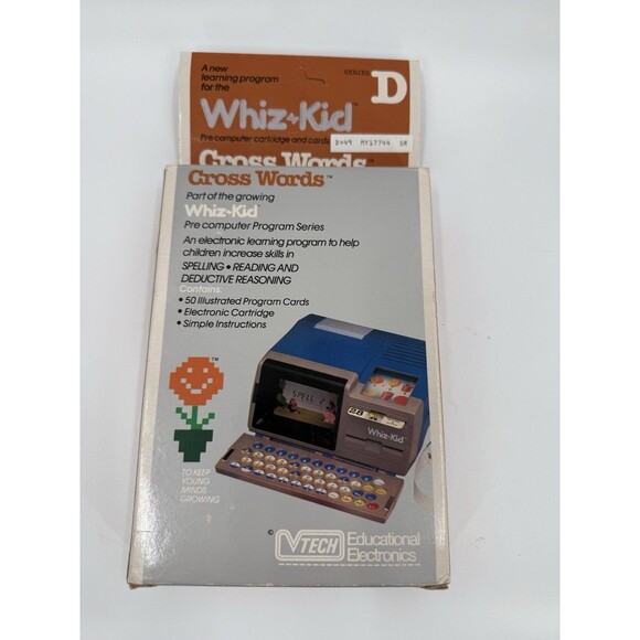 NEW Vintage 1984 VTECH Crosswords Whiz Kid Electronic Learning System Series D - Picture 3 of 16